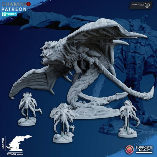 Polistes Carnifex | Ghamak Cosmic Devourer | Wargaming | Alien Swarm Proxies | Alien Hive | Xenomorph Grimdark Devourer | Flying alien proxy