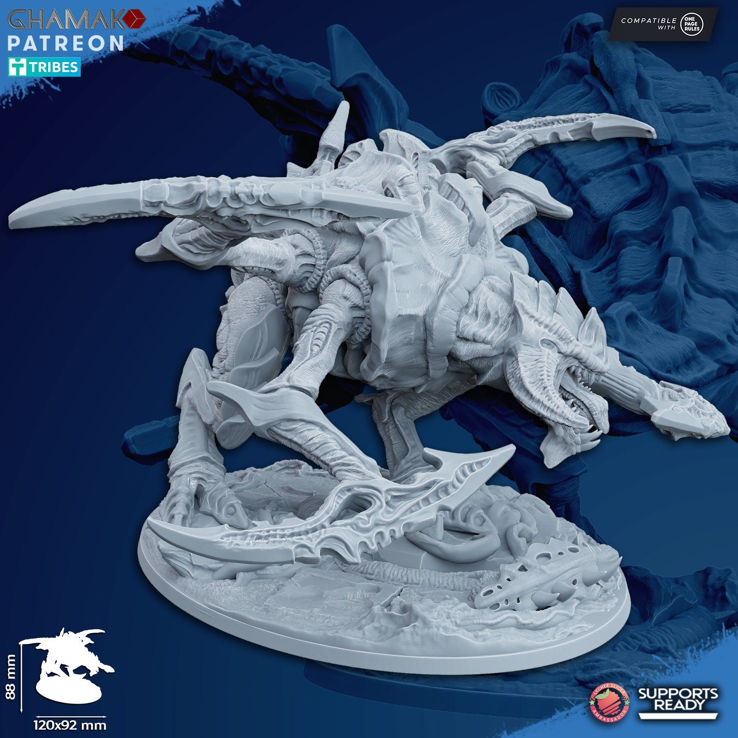 Orthopterax | Ghamak Cosmic Devourer | Wargaming | Alien Swarm Proxies | Alien Hive | Xenomorph Grimdark Devourer | Flying alien proxy