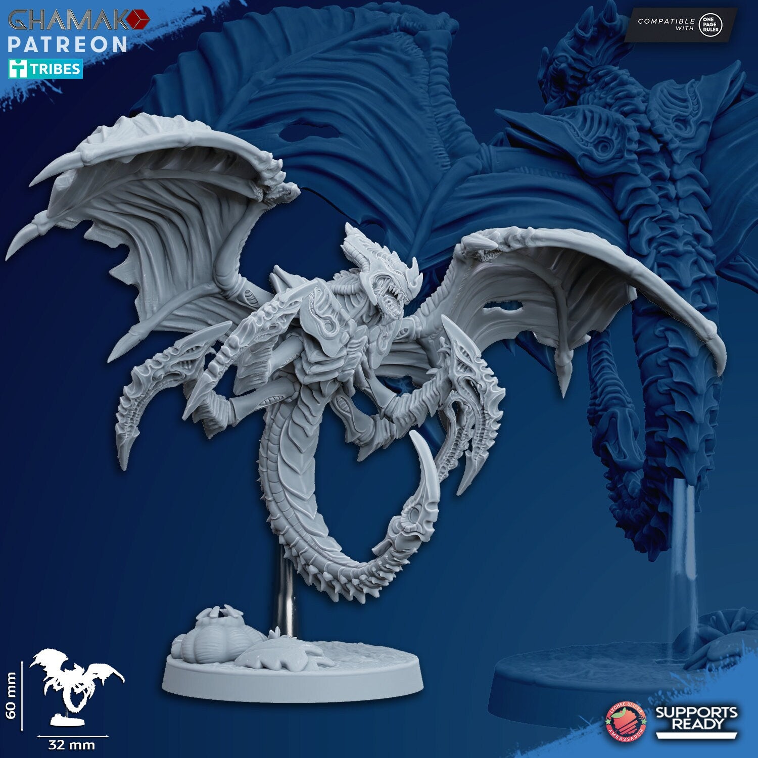 Pterofex Set of 10 | Ghamak Cosmic Devourer | Wargaming | Alien Swarm Proxies | Alien Hive | Xenomorph Grimdark Devourer