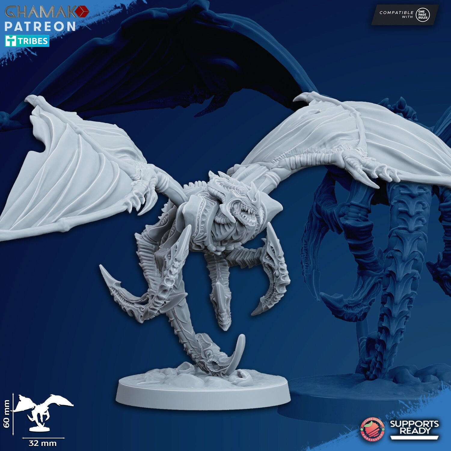 Pterofex Set of 10 | Ghamak Cosmic Devourer | Wargaming | Alien Swarm Proxies | Alien Hive | Xenomorph Grimdark Devourer