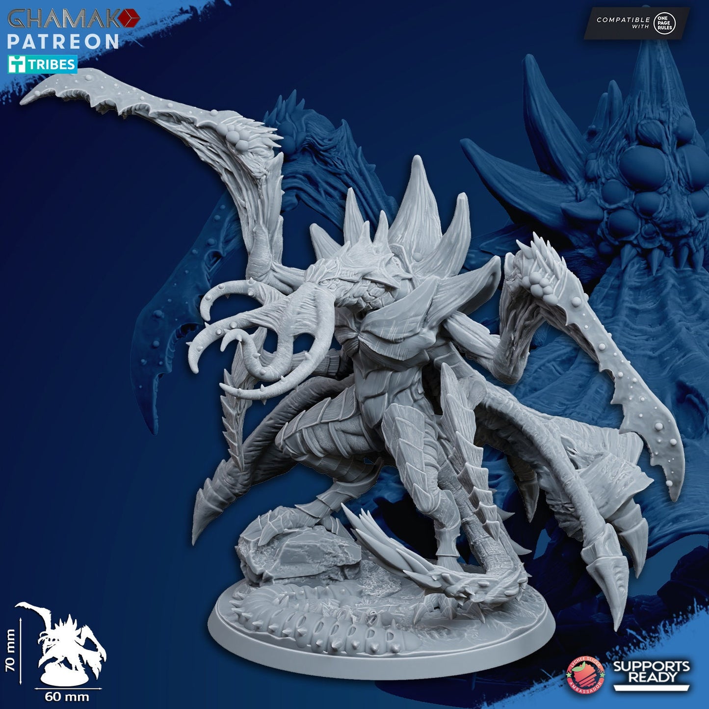Silent Reaper | Shrouded Reaper | Ghamak Cosmic Devourer | Wargaming | Alien Swarm Proxies | Alien Hive | Xenomorph Grimdark Devourer |