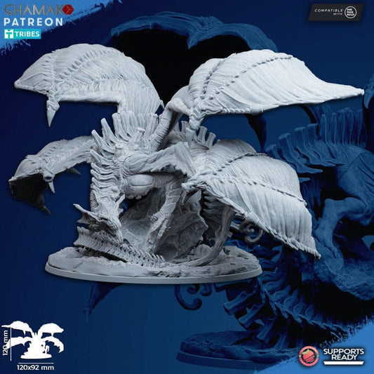 Harrower| Ghamak Cosmic Devourer | Wargaming | Alien Swarm Proxies | Alien Hive | Xenomorph Grimdark Devourer | Flying alien proxy