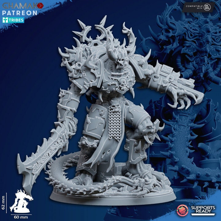 Demonic Lord of Chaos | Ghamak Heretic Knights | Wargaming | Proxies of Chaos | Knights of Chaos | Grimdark Heretics | Demon lord
