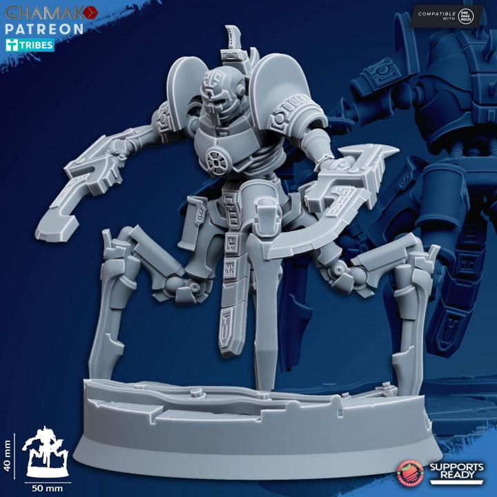 Set of 6 Undying Vanquishers | Ghamak | 3D Printed | Undying | Onepagerules | Wargaming | Robot legions | Undead robots