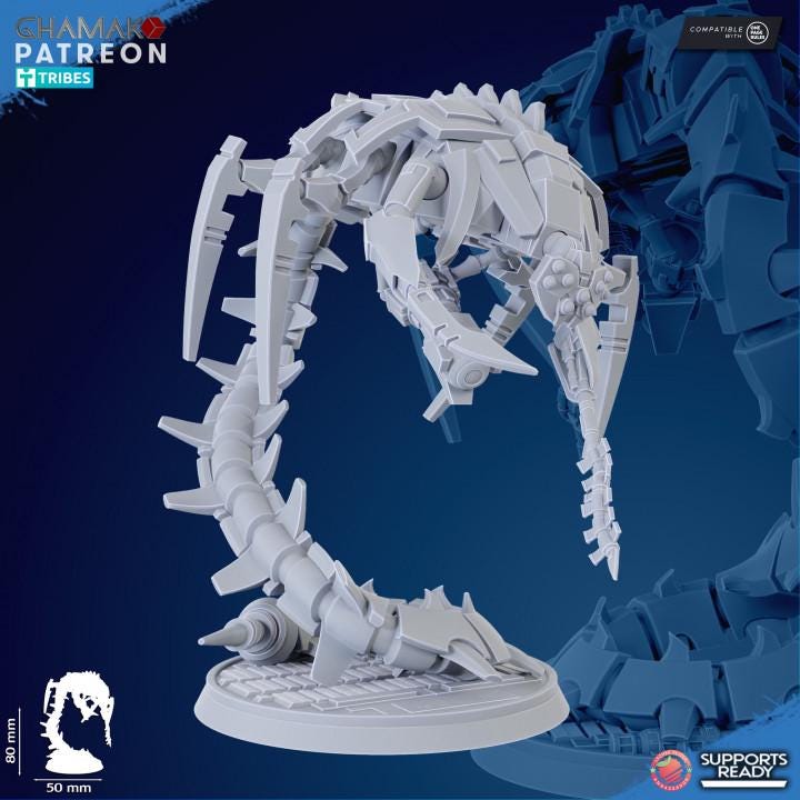 Set of 3 Undying Wraiths | Ghamak | 3D Printed | Undying | Onepagerules | Wargaming | Robot legions | Undead robots