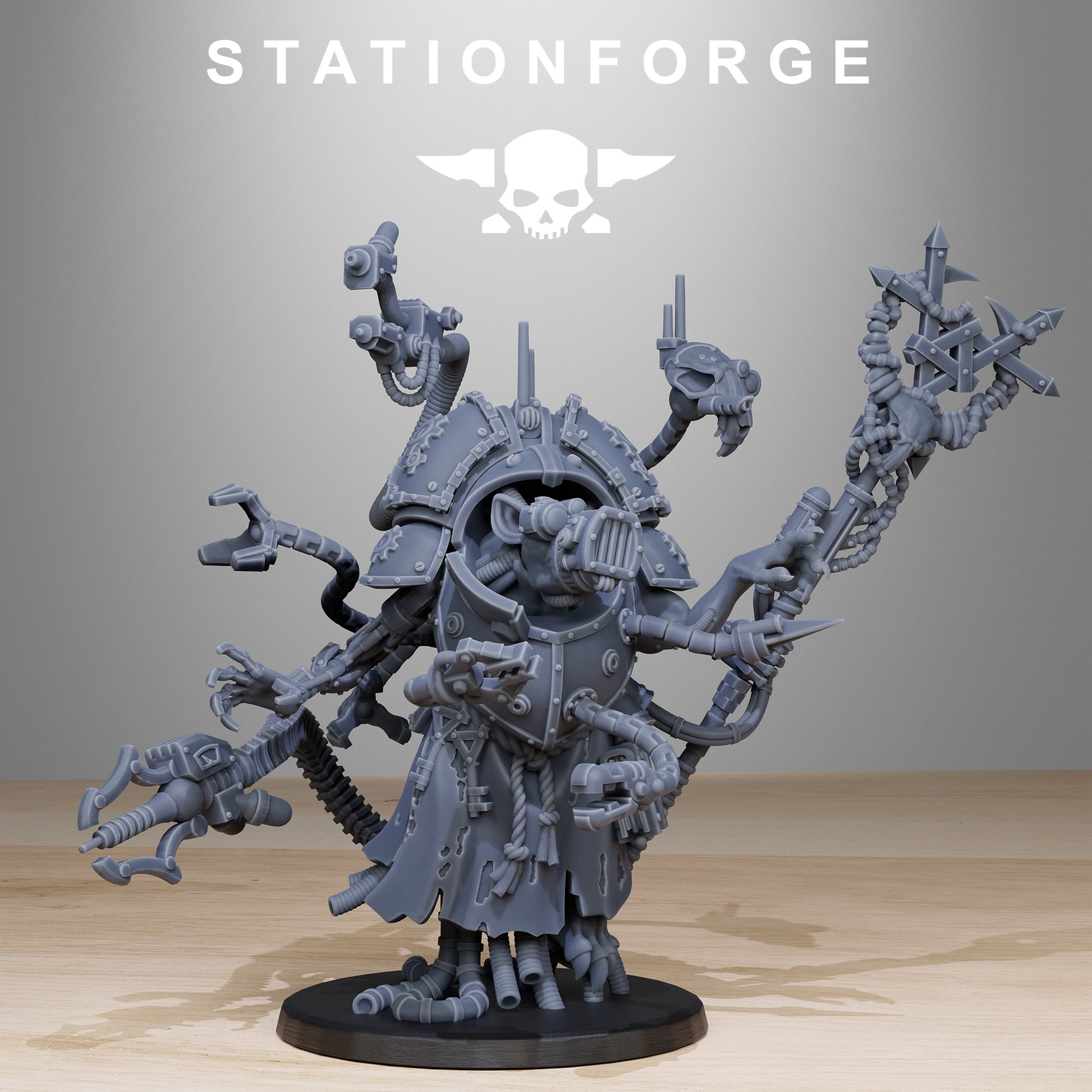 Raticus Priest | Station Forge | Wargaming | Scavenger Raticus | Wargaming Miniature | Grim Dark Future tabletop Gaming