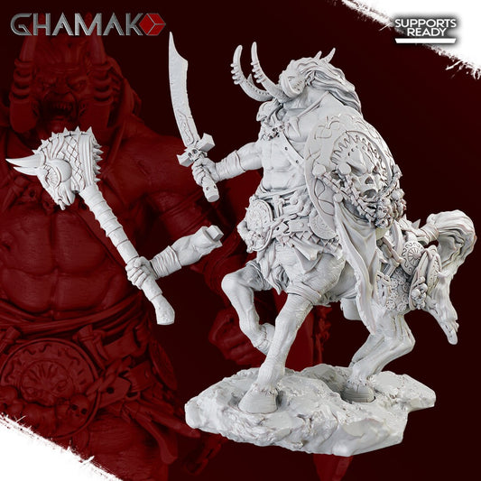 Doom Centaur | Ghamak | Fantasy Wargaming | DnD Miniature | Greater Monster | Resin Display Model | Ghamak Beast