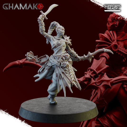 Guards of the Abyss Squad | Ghamak | Fantasy Wargaming | DnD Miniature | Set of 10 Sea Elfs | Resin Display Model | Abyssal Elves | Sea Elf