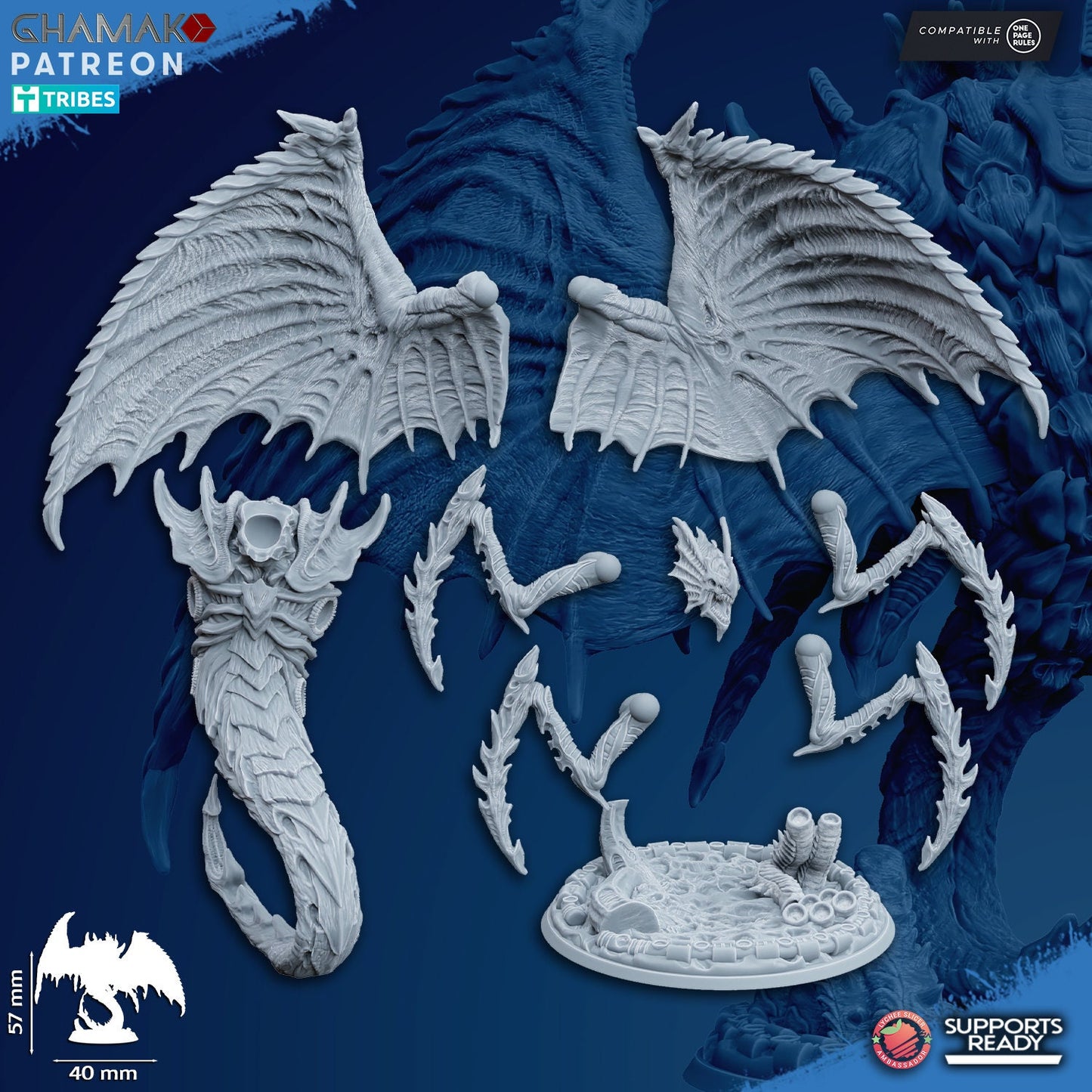 Thanatax Bloodeater | Ghamak Cosmic Devourer | Wargaming | Alien Swarm Proxies | Alien Hive | Xenomorph Grimdark Devourer