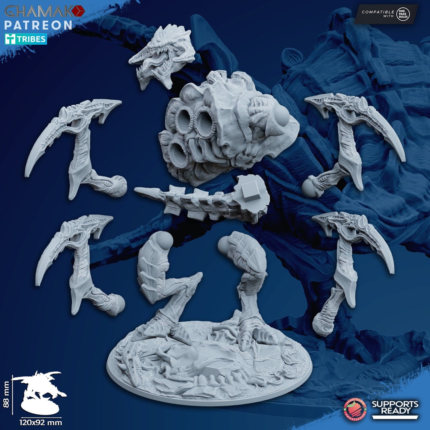 Orthopterax | Ghamak Cosmic Devourer | Wargaming | Alien Swarm Proxies | Alien Hive | Xenomorph Grimdark Devourer | Flying alien proxy
