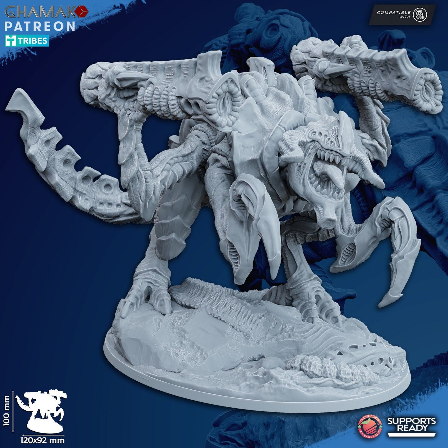 Orthopterax | Ghamak Cosmic Devourer | Wargaming | Alien Swarm Proxies | Alien Hive | Xenomorph Grimdark Devourer | Flying alien proxy