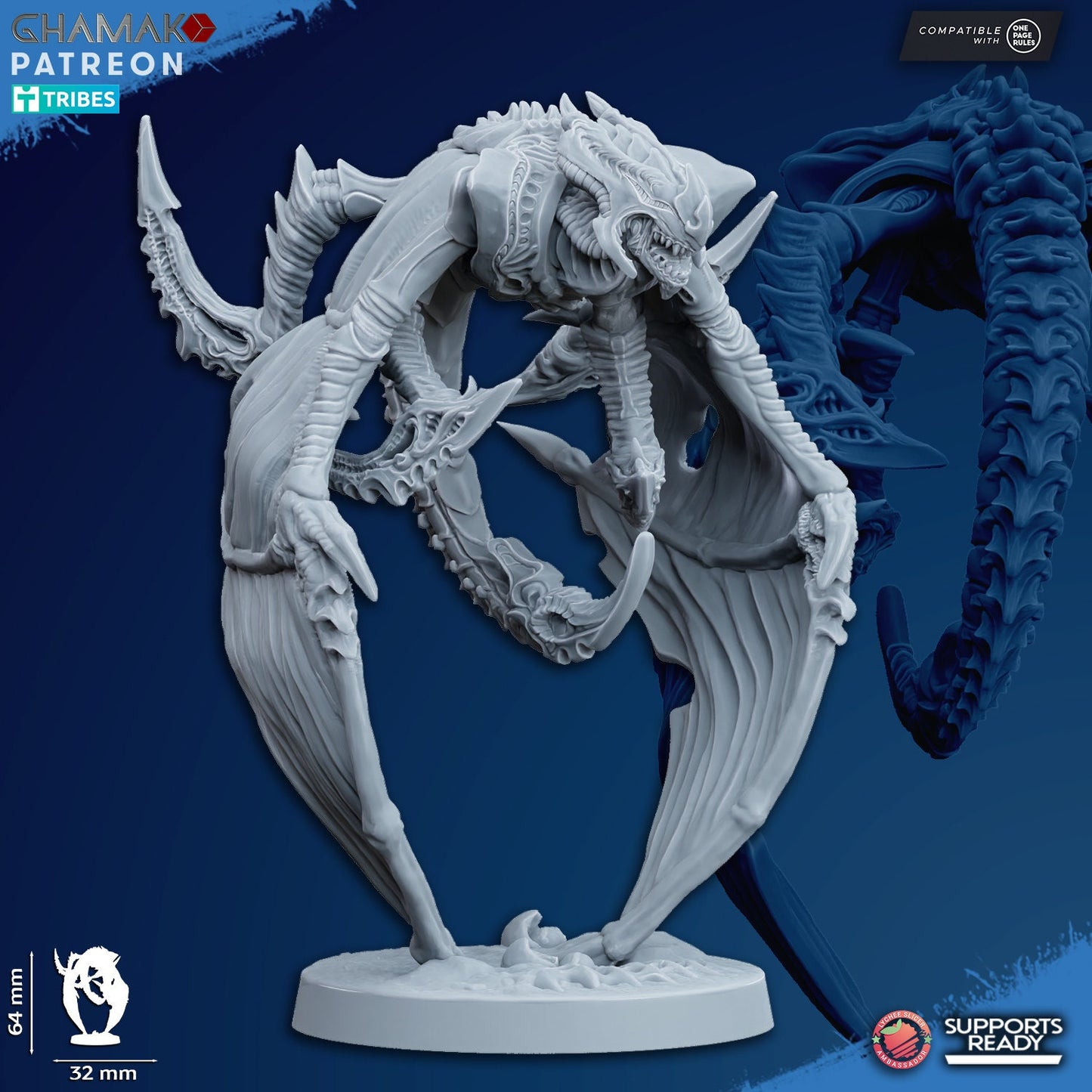 Pterofex Set of 10 | Ghamak Cosmic Devourer | Wargaming | Alien Swarm Proxies | Alien Hive | Xenomorph Grimdark Devourer