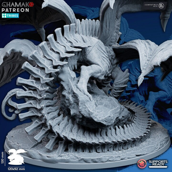 Harrower| Ghamak Cosmic Devourer | Wargaming | Alien Swarm Proxies | Alien Hive | Xenomorph Grimdark Devourer | Flying alien proxy