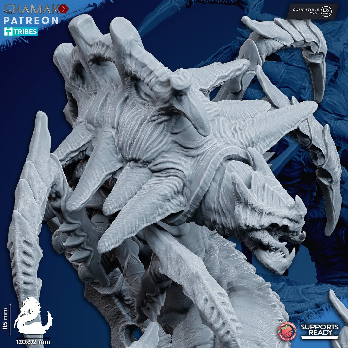 Tremor | Ghamak Cosmic Devourer | Wargaming | Alien Swarm Proxies | Alien Hive | Xenomorph Grimdark Devourer | Snake Alien Proxy