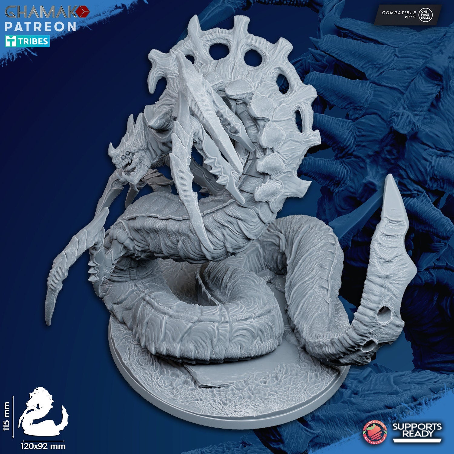 Tremor | Ghamak Cosmic Devourer | Wargaming | Alien Swarm Proxies | Alien Hive | Xenomorph Grimdark Devourer | Snake Alien Proxy