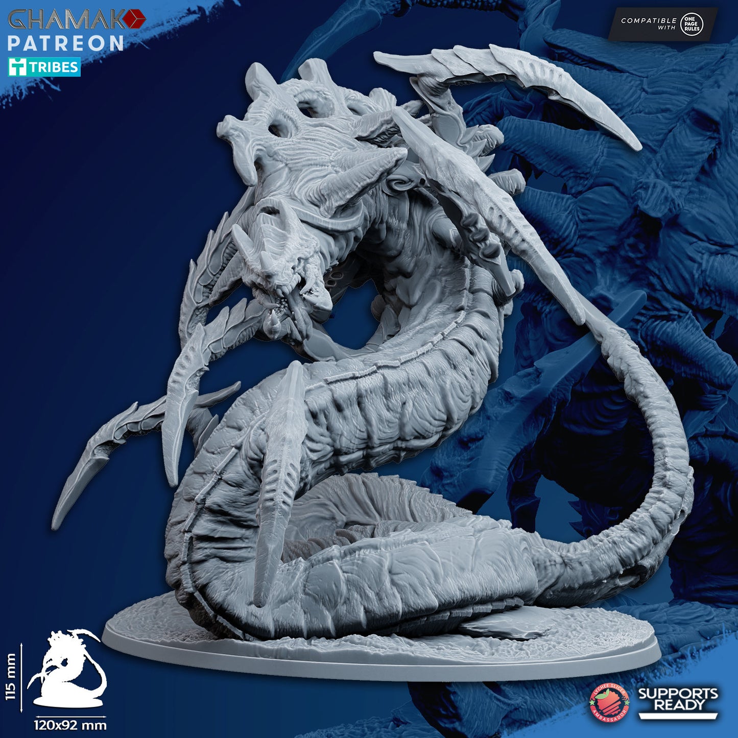 Tremor | Ghamak Cosmic Devourer | Wargaming | Alien Swarm Proxies | Alien Hive | Xenomorph Grimdark Devourer | Snake Alien Proxy
