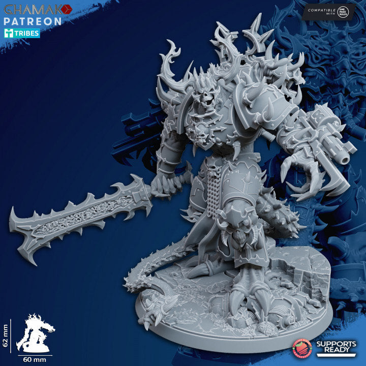 Demonic Lord of Chaos | Ghamak Heretic Knights | Wargaming | Proxies of Chaos | Knights of Chaos | Grimdark Heretics | Demon lord