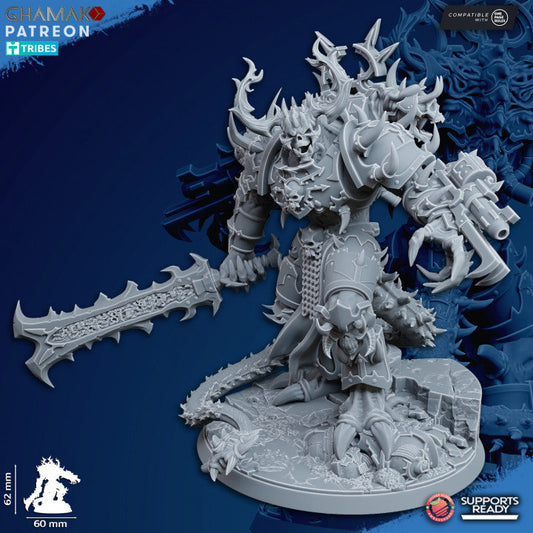 Demonic Lord of Chaos | Ghamak Heretic Knights | Wargaming | Proxies of Chaos | Knights of Chaos | Grimdark Heretics | Demon lord