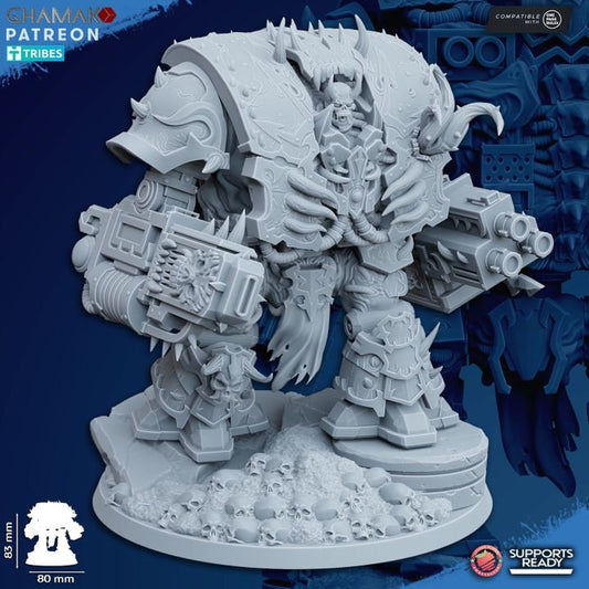 Possessed Sarcophagus| Ghamak | 3D Printed | 28mm | Wargaming | Chaos Heavy Weapons | Dreadnought
