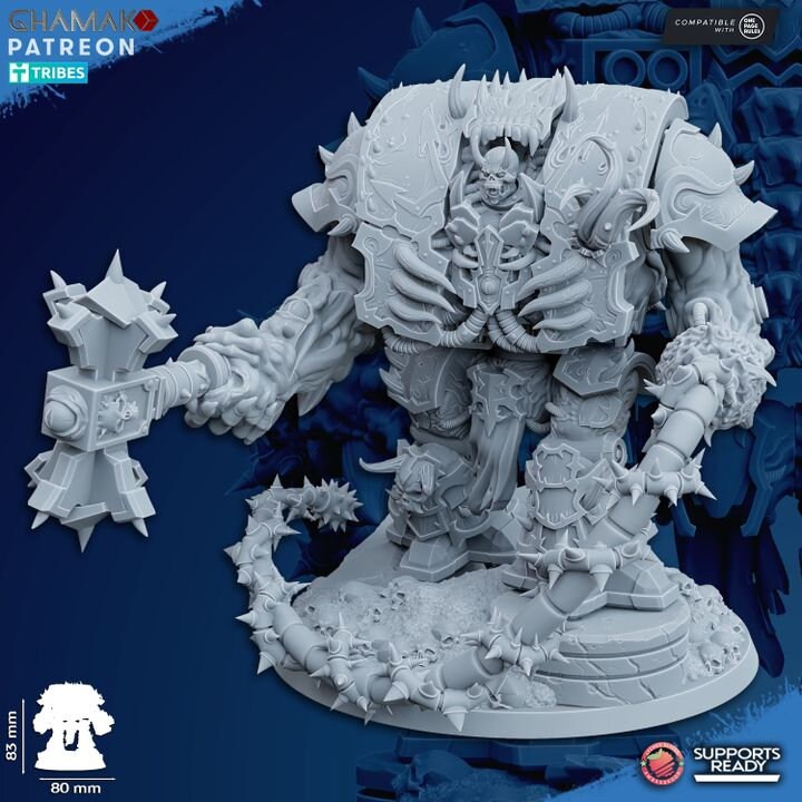 Possessed Sarcophagus| Ghamak | 3D Printed | 28mm | Wargaming | Chaos Heavy Weapons | Dreadnought