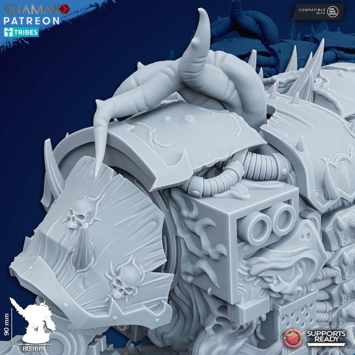 Cursed Sarcophagus | Ghamak | 3D Printed | 28mm | Wargaming | Chaos Heavy Weapons | warhammer | Chaos Dreadnought