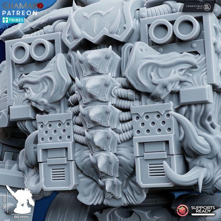 Cursed Sarcophagus | Ghamak | 3D Printed | 28mm | Wargaming | Chaos Heavy Weapons | warhammer | Chaos Dreadnought