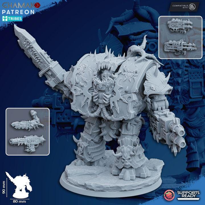 Cursed Sarcophagus | Ghamak | 3D Printed | 28mm | Wargaming | Chaos Heavy Weapons | warhammer | Chaos Dreadnought