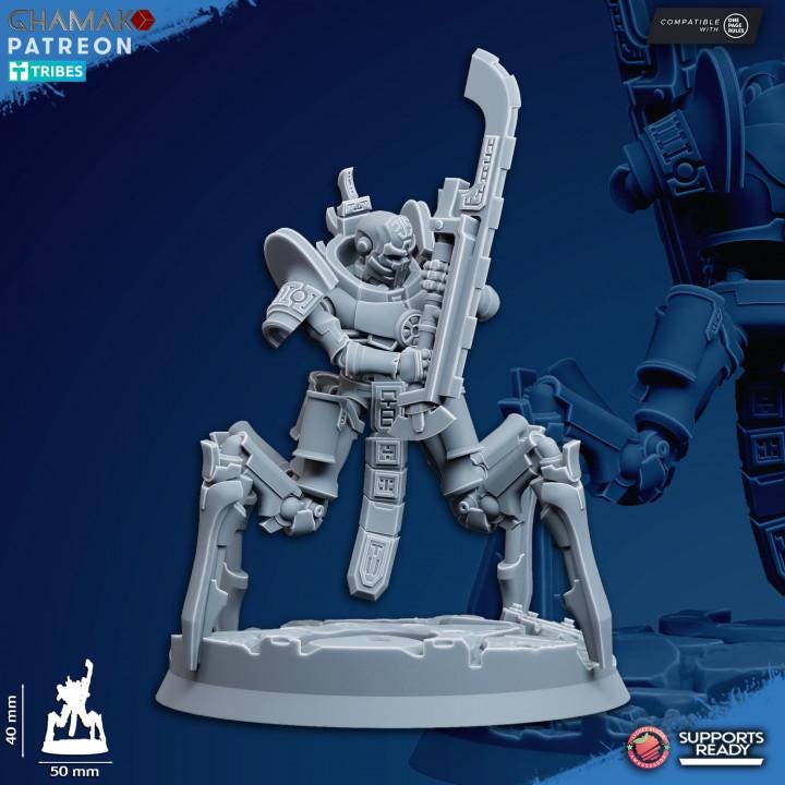 Set of 6 Undying Vanquishers | Ghamak | 3D Printed | Undying | Onepagerules | Wargaming | Robot legions | Undead robots