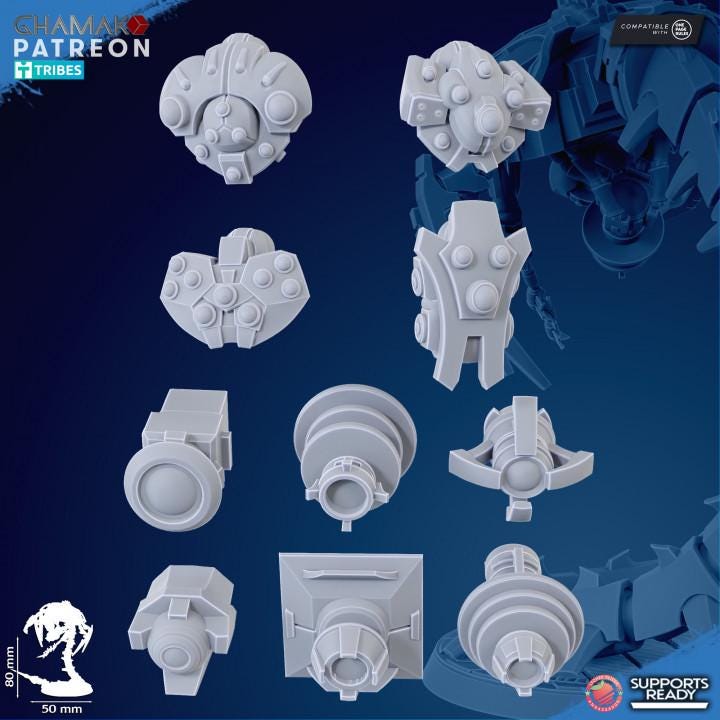 Set of 3 Undying Wraiths | Ghamak | 3D Printed | Undying | Onepagerules | Wargaming | Robot legions | Undead robots