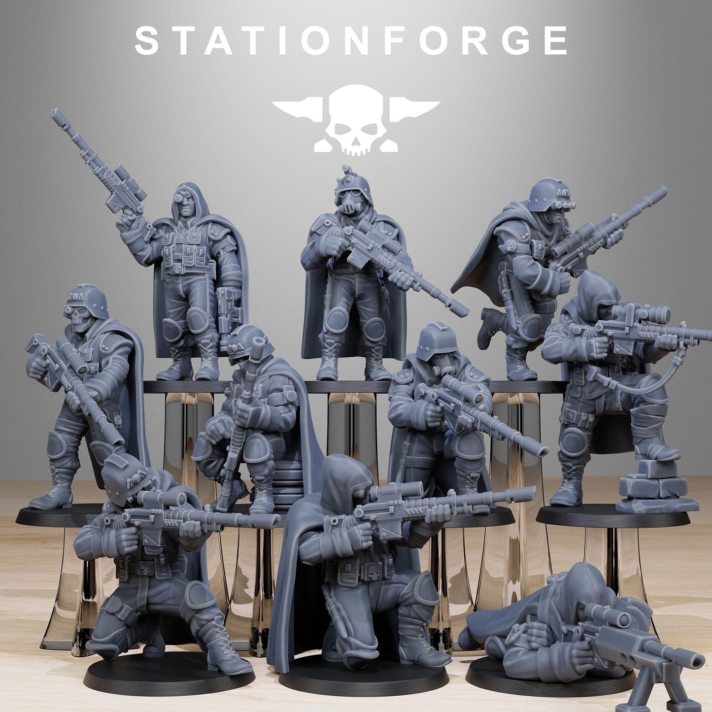 GrimGuard Snipers | Station Forge | Wargaming | Wargaming Miniatures | Grim Dark Future | Tabletop Sci-Fi Wargaming