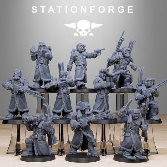 GrimGuard Frostwatch Skiers | Station Forge | Wargaming | Infantry | Soldiers