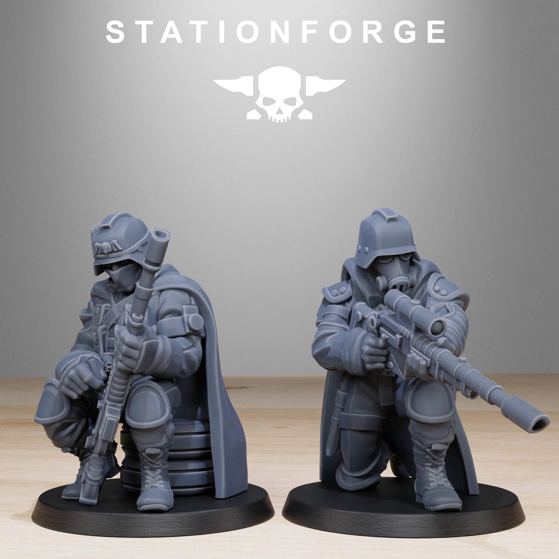 GrimGuard Snipers | Station Forge | Wargaming | Wargaming Miniatures | Grim Dark Future | Tabletop Sci-Fi Wargaming