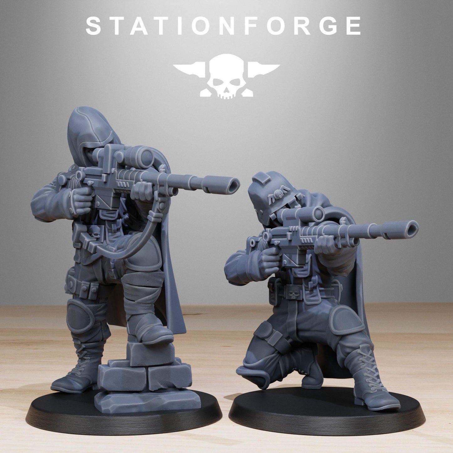 GrimGuard Snipers | Station Forge | Wargaming | Wargaming Miniatures | Grim Dark Future | Tabletop Sci-Fi Wargaming