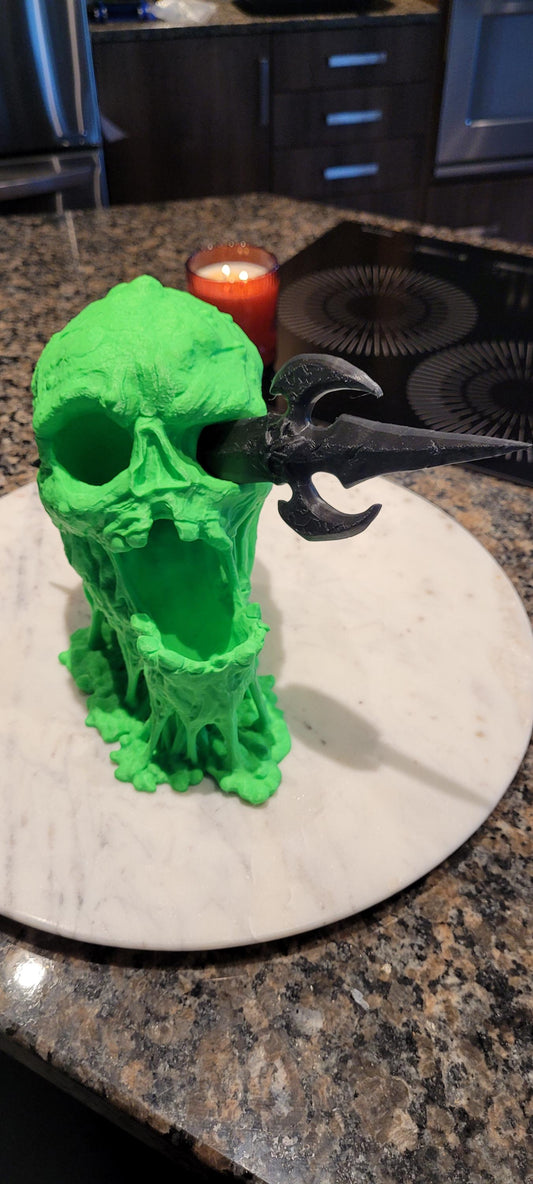 Zombie Skull Dice Tower | DnD Gift | Sea Monster Dice Holder | Unique Tabletop RPG Accessory | Ocean-Themed Gaming Decor | Dice Roller