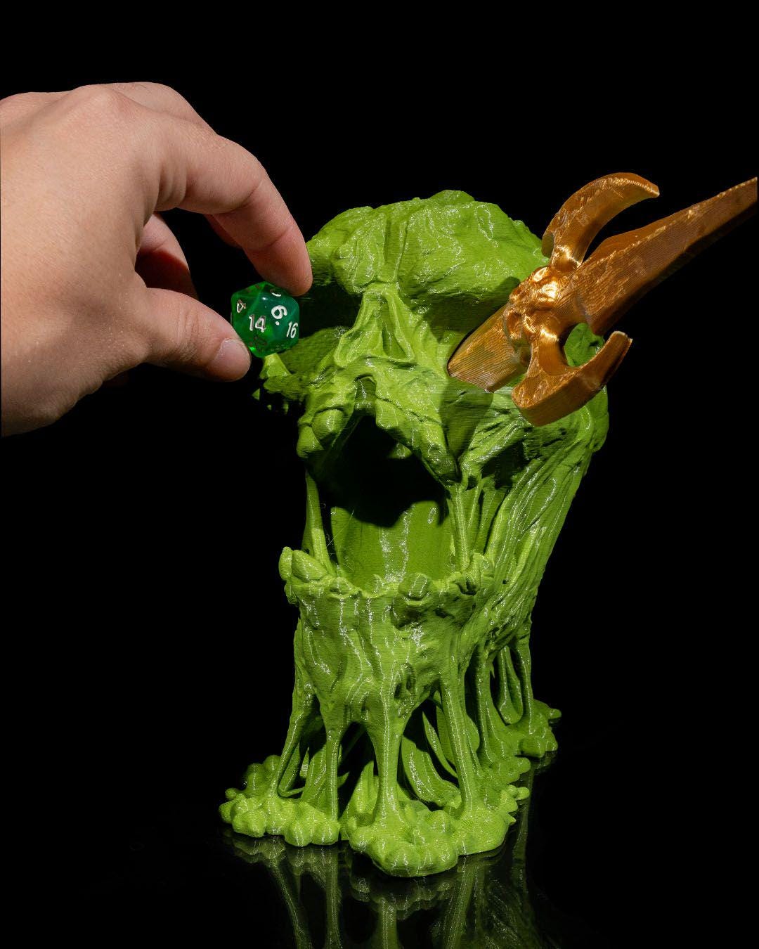 Zombie Skull Dice Tower | DnD Gift | Sea Monster Dice Holder | Unique Tabletop RPG Accessory | Ocean-Themed Gaming Decor | Dice Roller