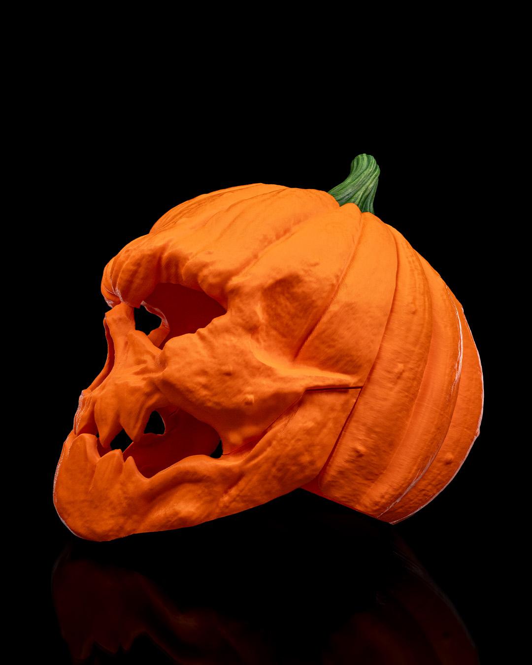 3D Printed Pumpkin Head Mask | Halloween Costume Accessory | Spooky Decorative Mask | 3 Sizes Available for Adults & Kids