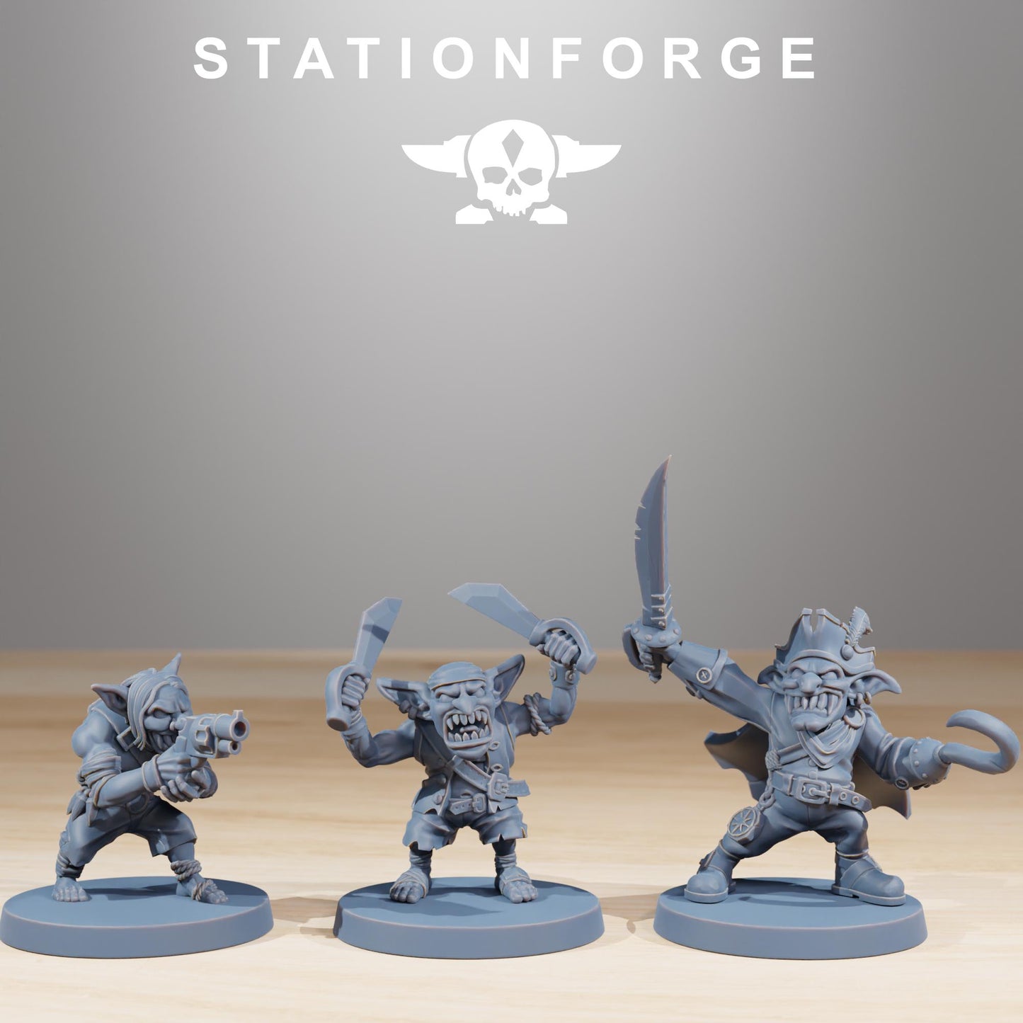Gob's Pirates - Station Forge Wargaming - Fantasy Goblin Horde for Tabletop Games - 28mm Resin Figures