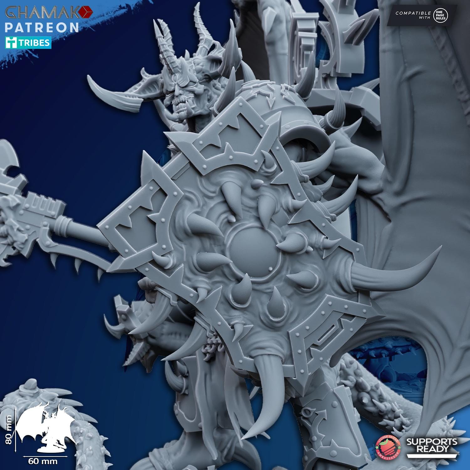 Winged Demonic Lord of Chaos | Ghamak Heretic Knights | Wargaming | Proxies of Chaos | Knights of Chaos | Grimdark Heretics | Demon lord