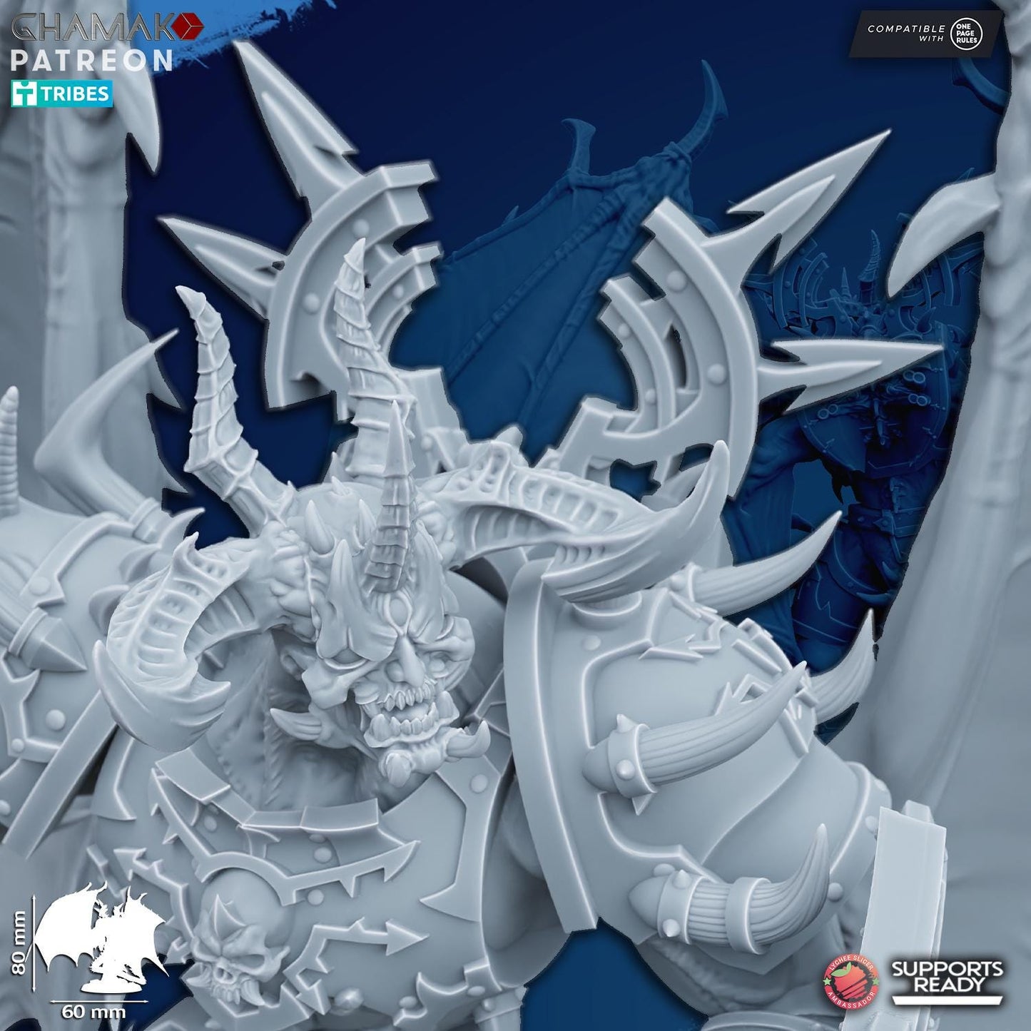 Winged Demonic Lord of Chaos | Ghamak Heretic Knights | Wargaming | Proxies of Chaos | Knights of Chaos | Grimdark Heretics | Demon lord