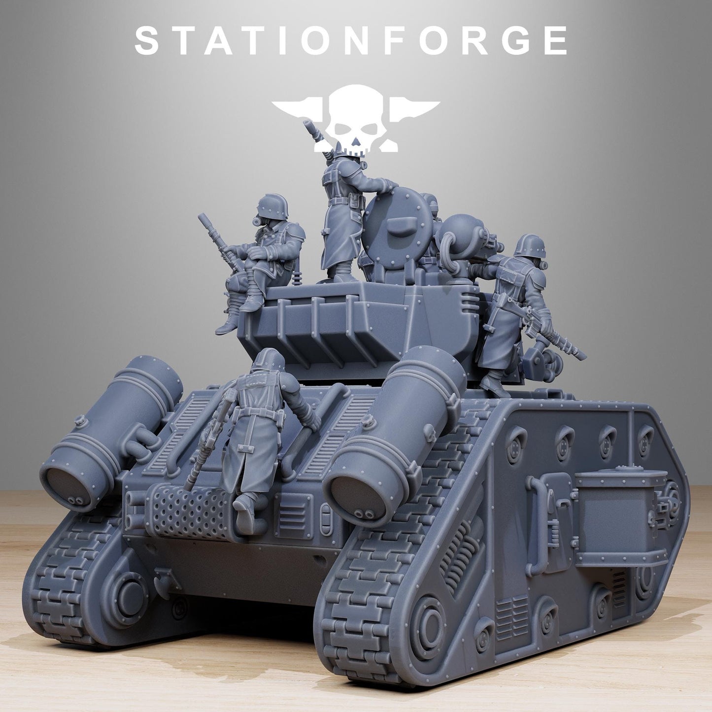 GrimGuard Battle Tank 2.0 with Interior | Station Forge | Wargaming