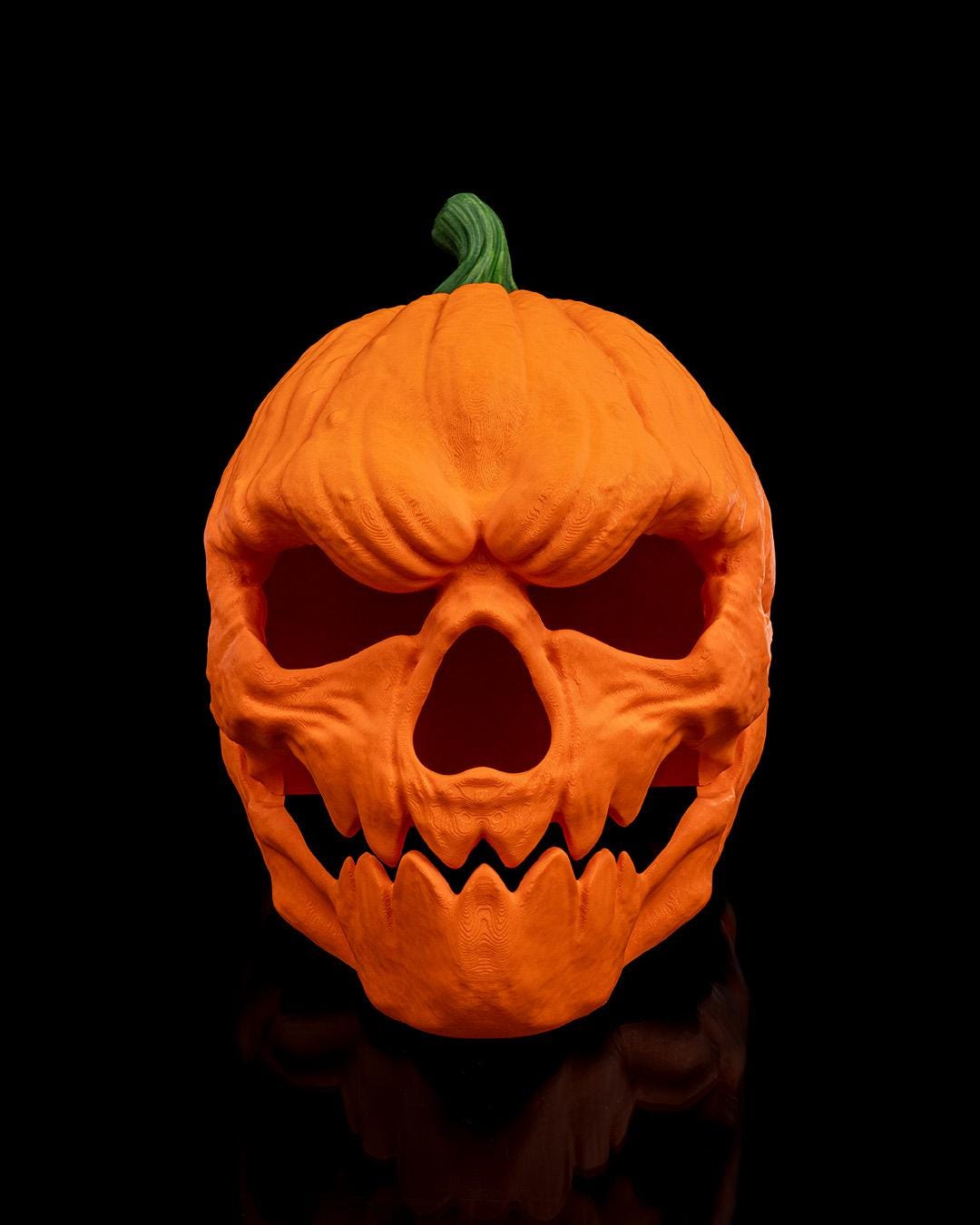 3D Printed Pumpkin Head Mask | Halloween Costume Accessory | Spooky Decorative Mask | 3 Sizes Available for Adults & Kids