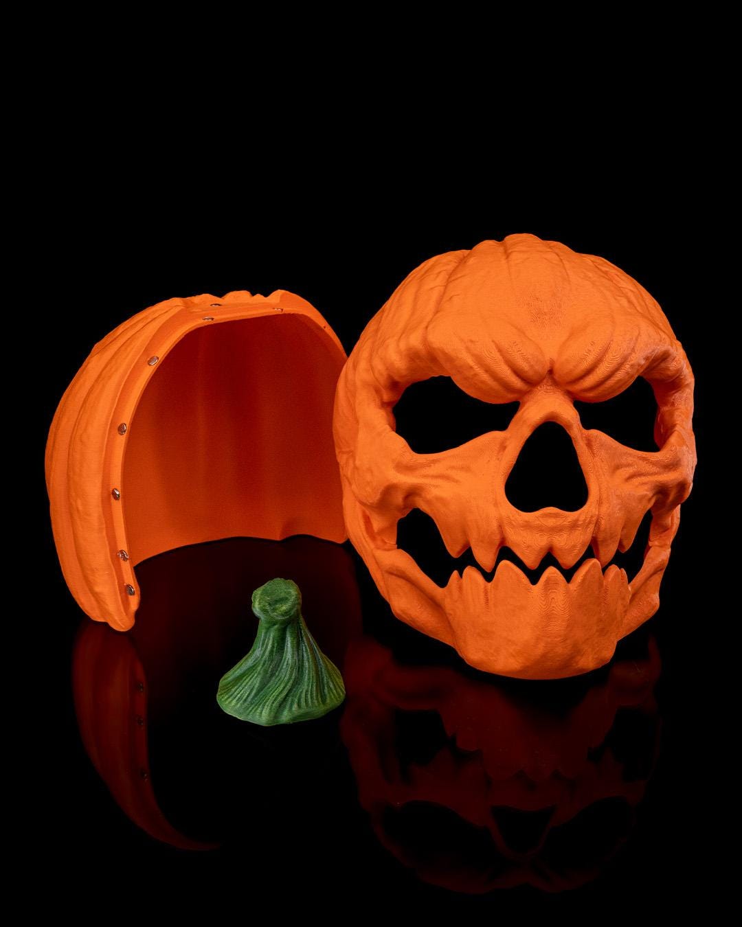 3D Printed Pumpkin Head Mask | Halloween Costume Accessory | Spooky Decorative Mask | 3 Sizes Available for Adults & Kids