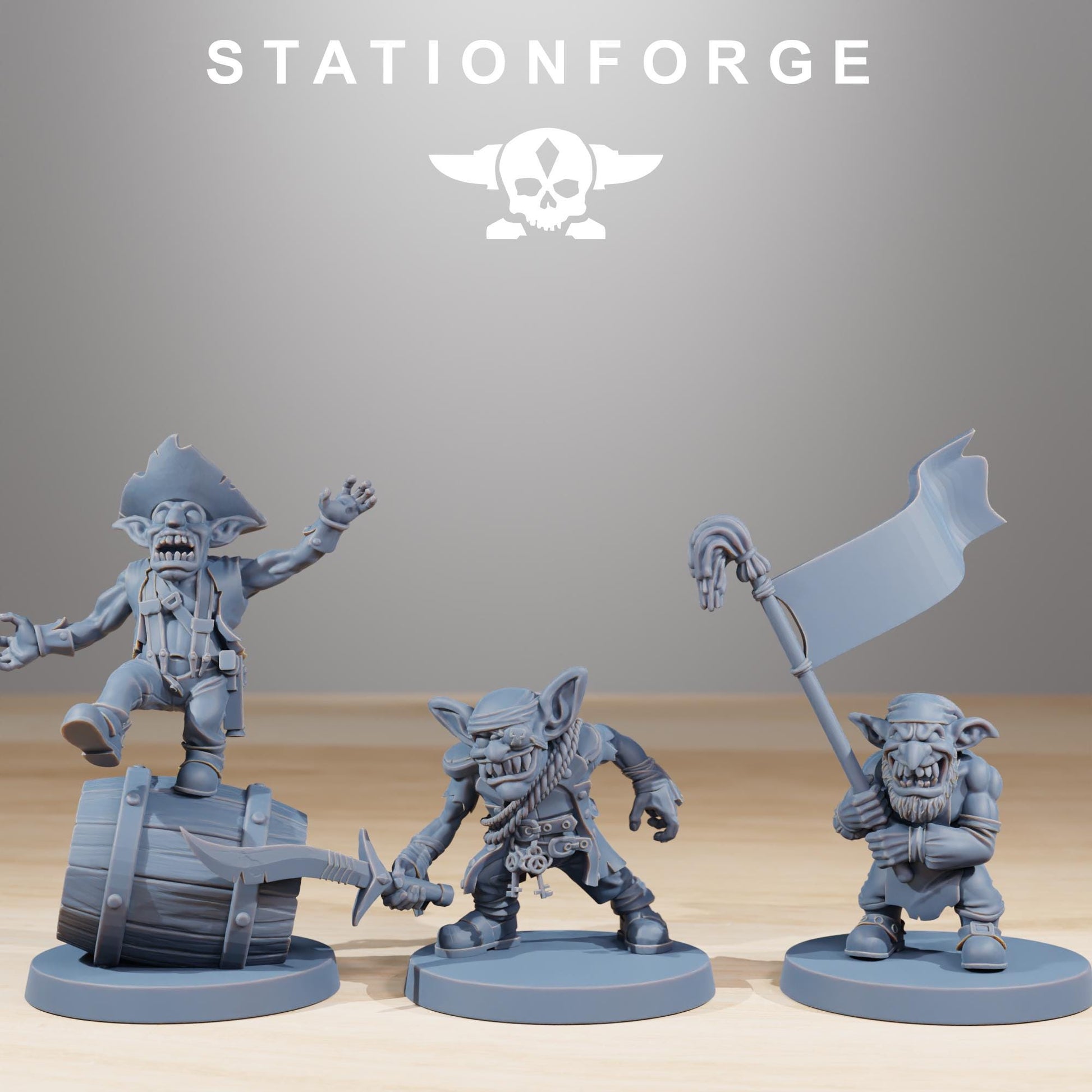 Gob's Pirates - Station Forge Wargaming - Fantasy Goblin Horde for Tabletop Games - 28mm Resin Figures