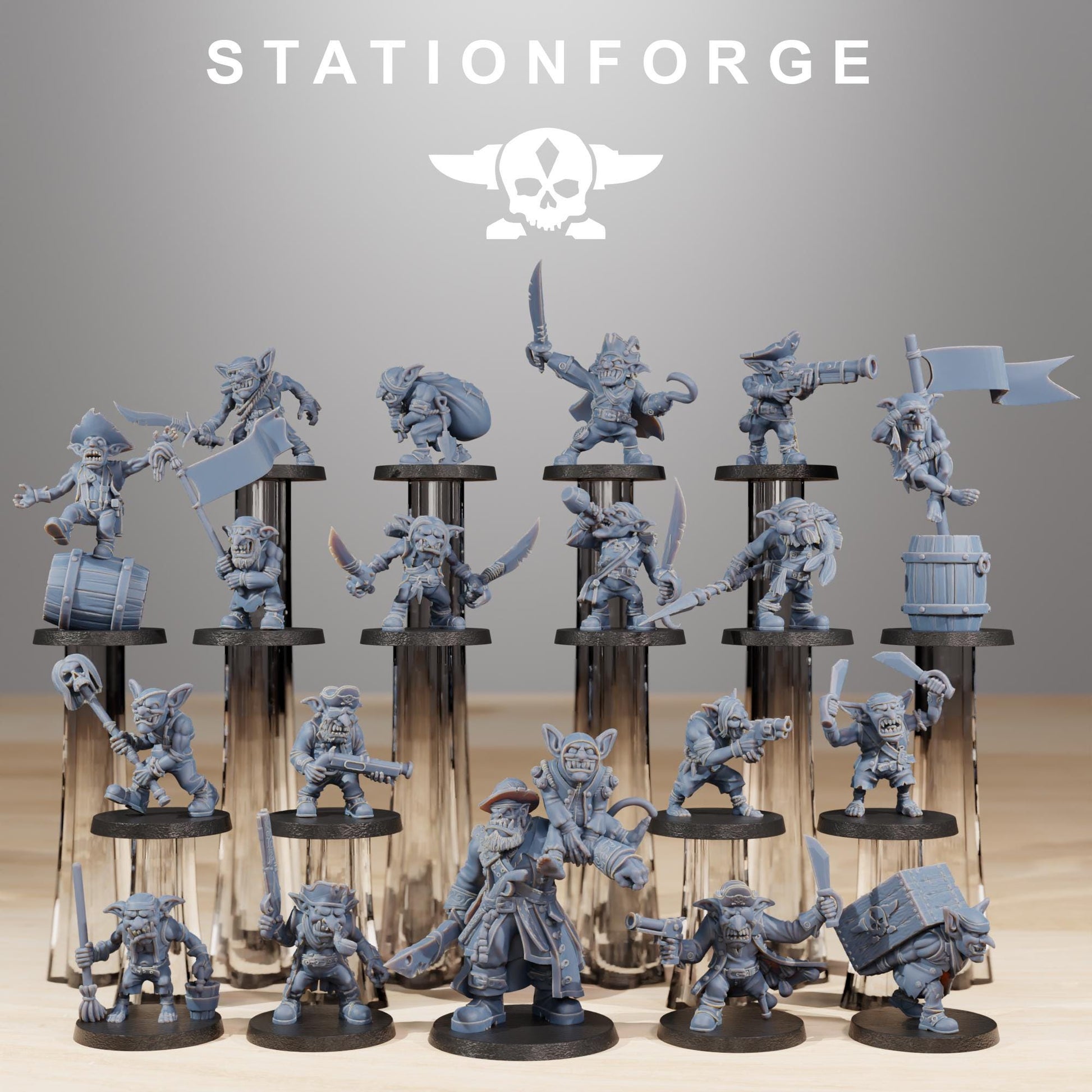 Gob's Pirates - Station Forge Wargaming - Fantasy Goblin Horde for Tabletop Games - 28mm Resin Figures