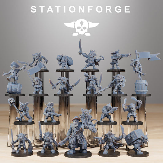Gob's Pirates - Station Forge Wargaming - Fantasy Goblin Horde for Tabletop Games - 28mm Resin Figures