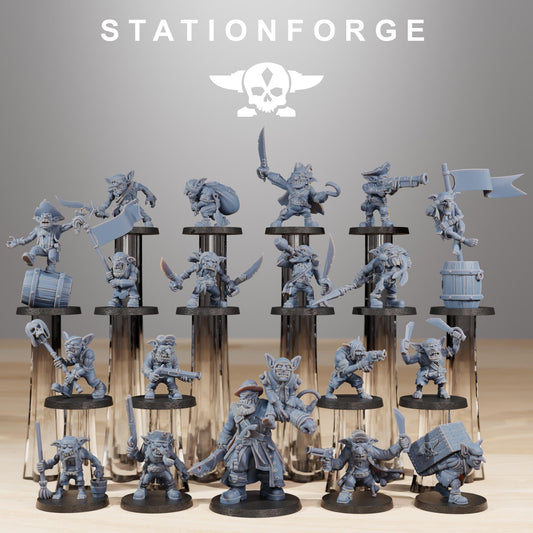 Gob's Pirates - Station Forge Wargaming - Fantasy Goblin Horde for Tabletop Games - 28mm Resin Figures
