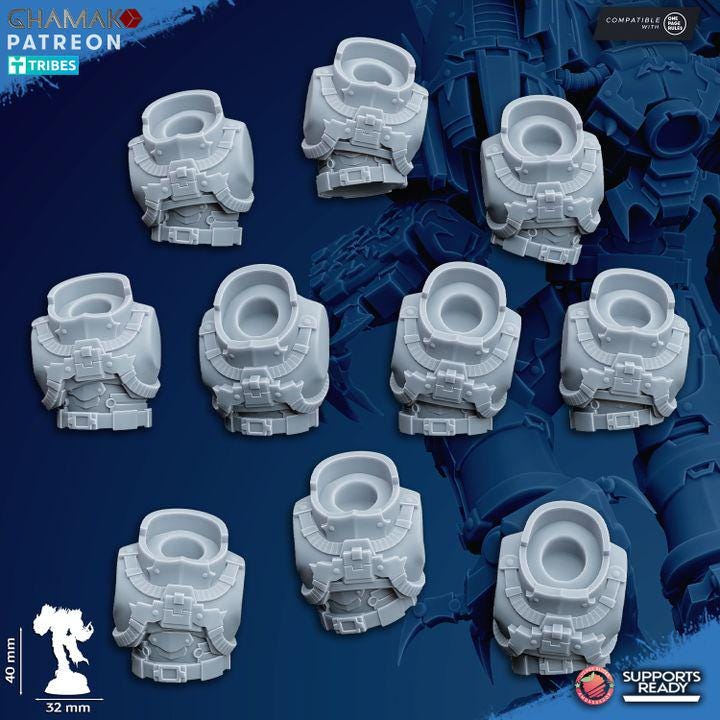 Set of 10 Chaos Warped Claws | Ghamak | 3D Printed | 28mm| Wargaming | Jetpack chaos soldiers | Tabletop Wargaming chaos minis