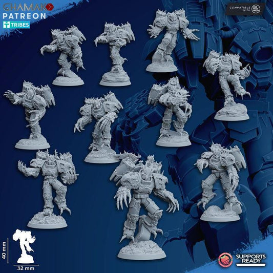 Set of 10 Chaos Warped Claws | Ghamak | 3D Printed | 28mm| Wargaming | Jetpack chaos soldiers | Tabletop Wargaming chaos minis