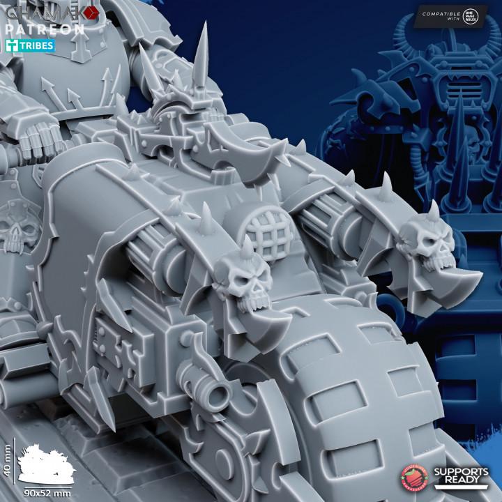 3 Traitor Bikes on Wheels | Ghamak | 3D Printed | 28mm | Wargaming | Chaos Biker Soldiers |Tabletop Wargaming chaos minis