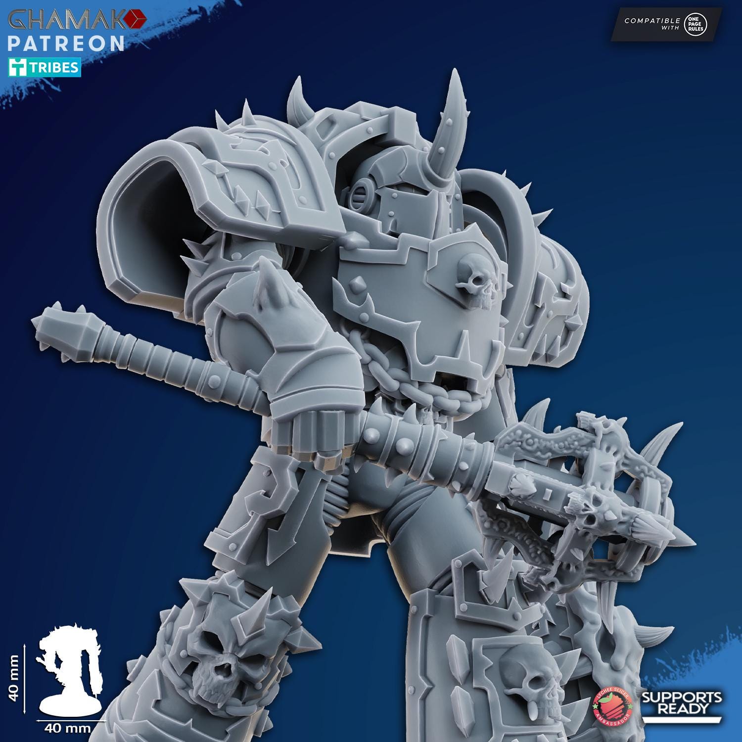 Exterminator Lord of Chaos | Ghamak Heretic Knights | Wargaming | Proxies of Chaos | Knights of Chaos | Grimdark Heretics | Demon lord